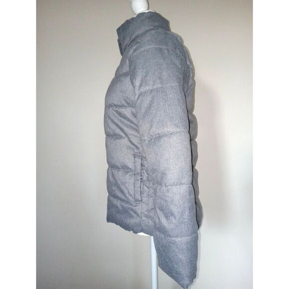 Old Navy Small Gray Fleece Puffer Jacket - Picture 3 of 7